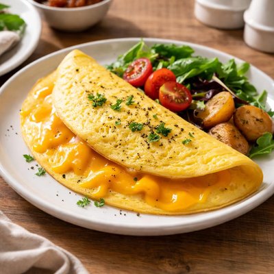 American cheese omelette