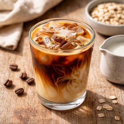 Americano with oat milk