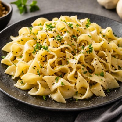 Amish garlic and parsley noodles