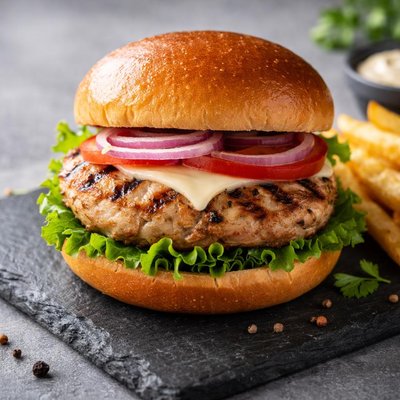 Amylu charboiled chicken burger