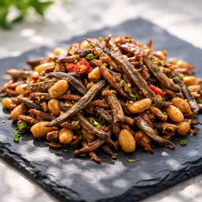 Anchovies and peanuts