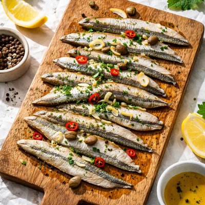Anchovies in oil and vinegar