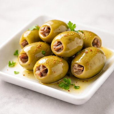 Anchovy filled olive