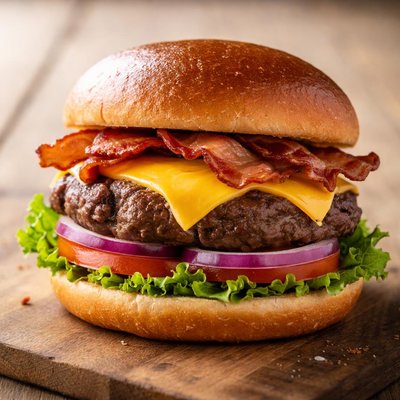 Angus cheddar burger