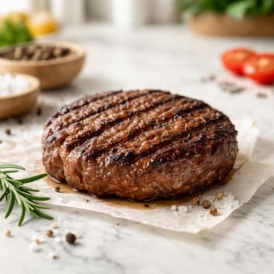 Angus hamburger patty