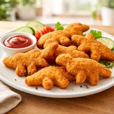 Animalitos de pechuga de pollo sello de oro