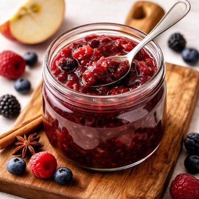 Apple and berry sauce
