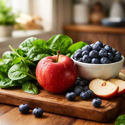 Apple blueberry spinach