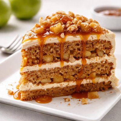 Apple caramel cake