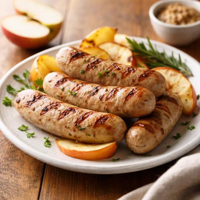 Apple chicken sausages