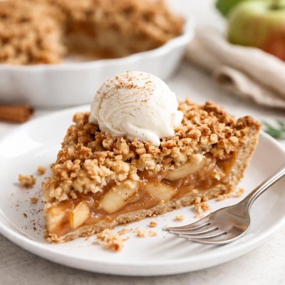 Apple crumble pie