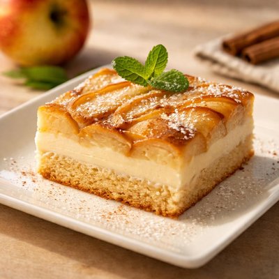 Apple custard cake