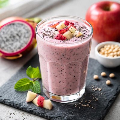 Apple dragonfruit soya
