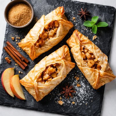 Apple filo pastry