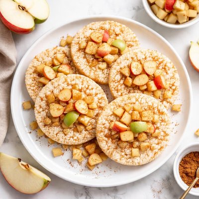 Apple flavored rice cakes