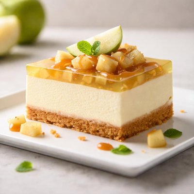 Apple mousse cake