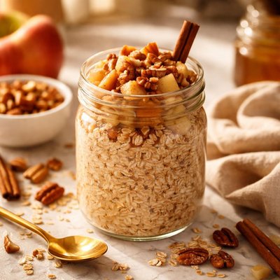 Apple pie overnight oatmeal