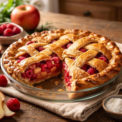 Apple raspberry pie