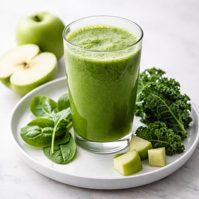 Apple spinach and kale juice