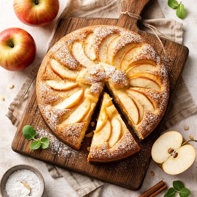 Apple sponge cake