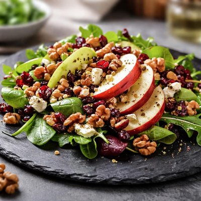 Apple walnut salad cranberry
