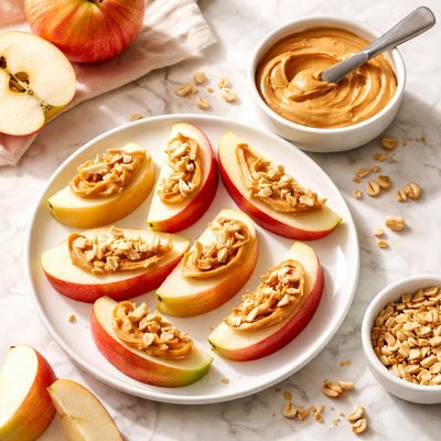 Apple with peanut butter