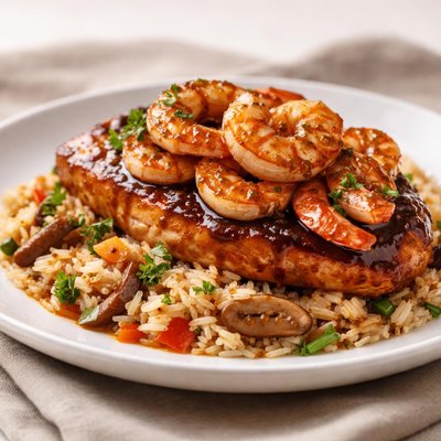 Applebees burbon chicken and shrimp