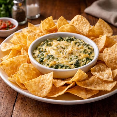 Applebees spinach artichoke dip and chips