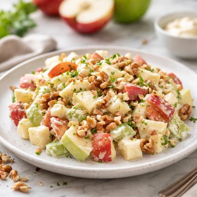 Apples with mayonise sauce
