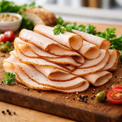 苹果木熏火鸡熟食片