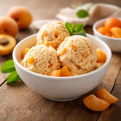 Apricot ice cream