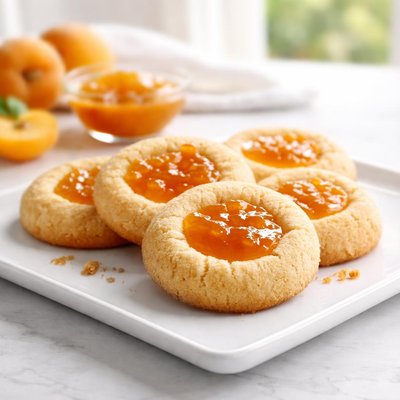 Apricot jam biscuit