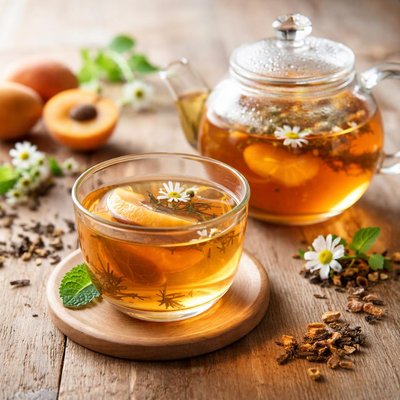 Apricot sunrise tea