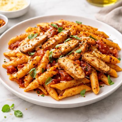 Arabiata pasta with chicken