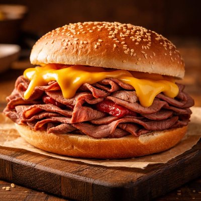 Arbys roast beef and cheddar