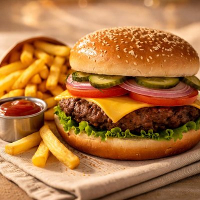 Arctic circle hamburger  fries