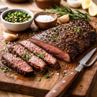 Argentinian angus flat iron steak