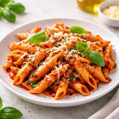 Arrabiata penne with cheese