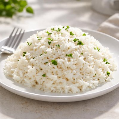 Arroz blanco al vapor