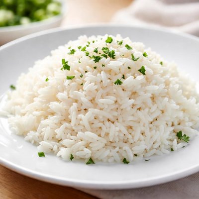 Arroz branco cozido