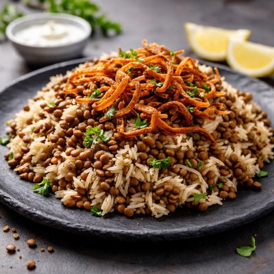 Arroz com lentilha