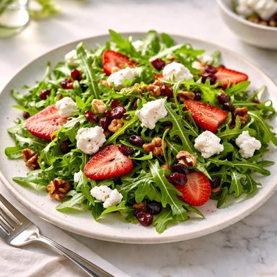 Arugula salad with goat cheese