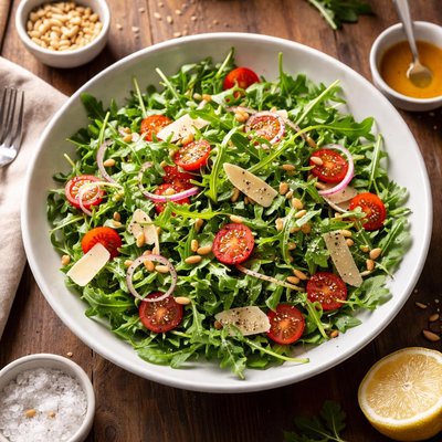 Arugula salad with vinegrette