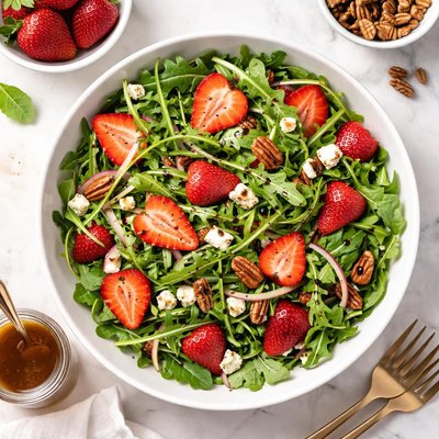 Arugula strawberry salad