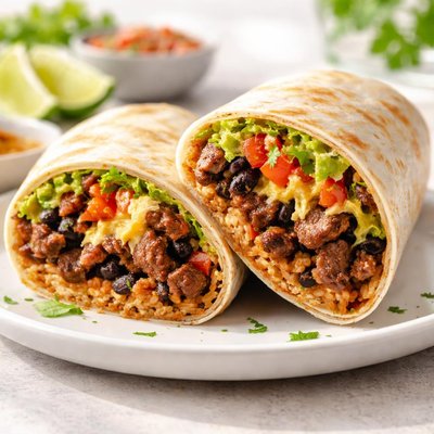 Asado beef burrito
