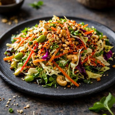 Asia salad with nuts