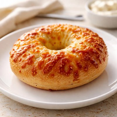 Asiago cheese bagel