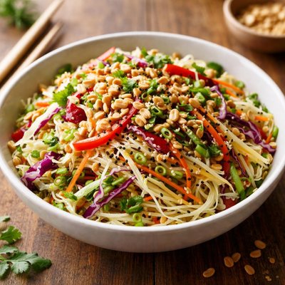 Asian cabbage and noodle salad