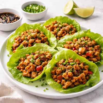 Asian chicken lettuce wrap