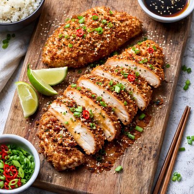 Asian crusted chicken